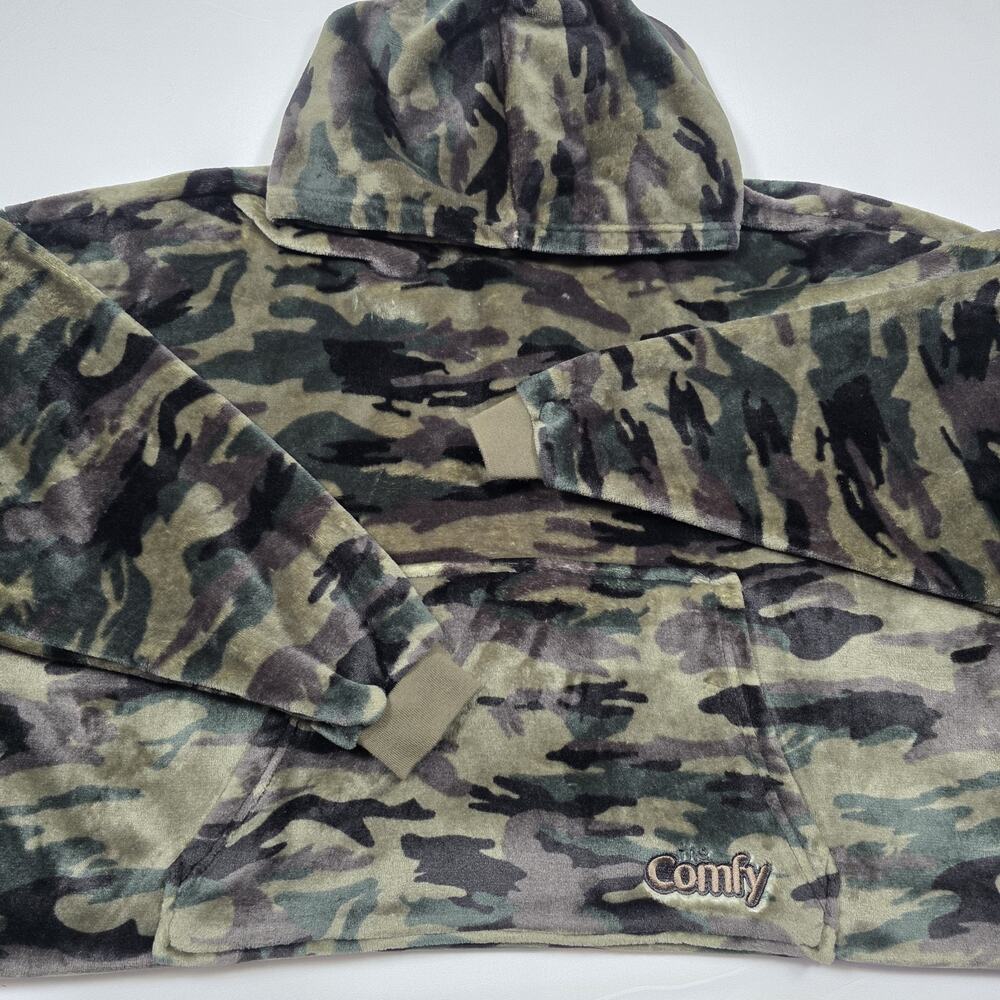 The Comfy Original Oversized Wearable Blanket Hoodie Camo One Size Pullover